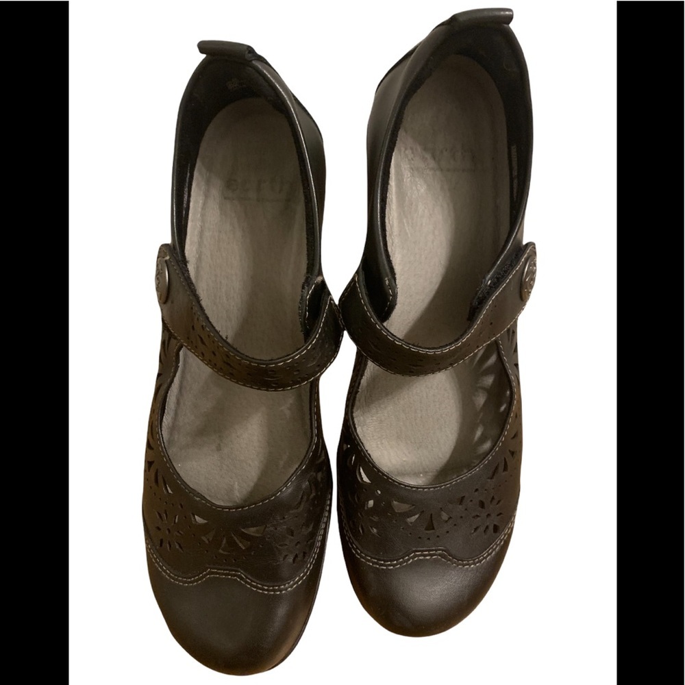 Womens Earth black, leather Alder Adel Mary Janes sz 9 - Picture 2 of 9